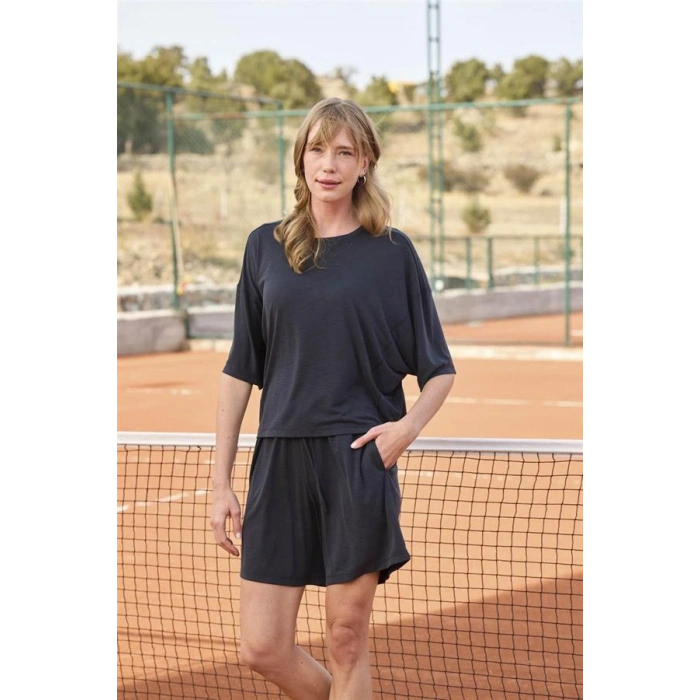 VipMarketim Kısa Kollu Bisiklet Yaka Alt Üst Takım