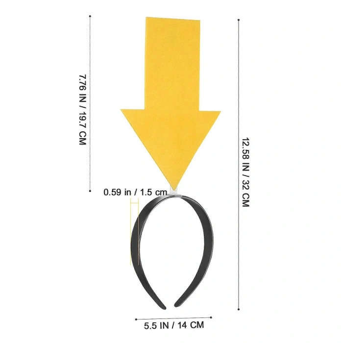 VipMarketim Kişiselleştirilebilir Ok Taç – Sarı Renk