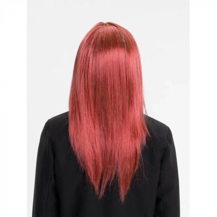 VipMarketim Kızıl Renk Düz Kesim Uzun Parti Peruğu Takma Saç