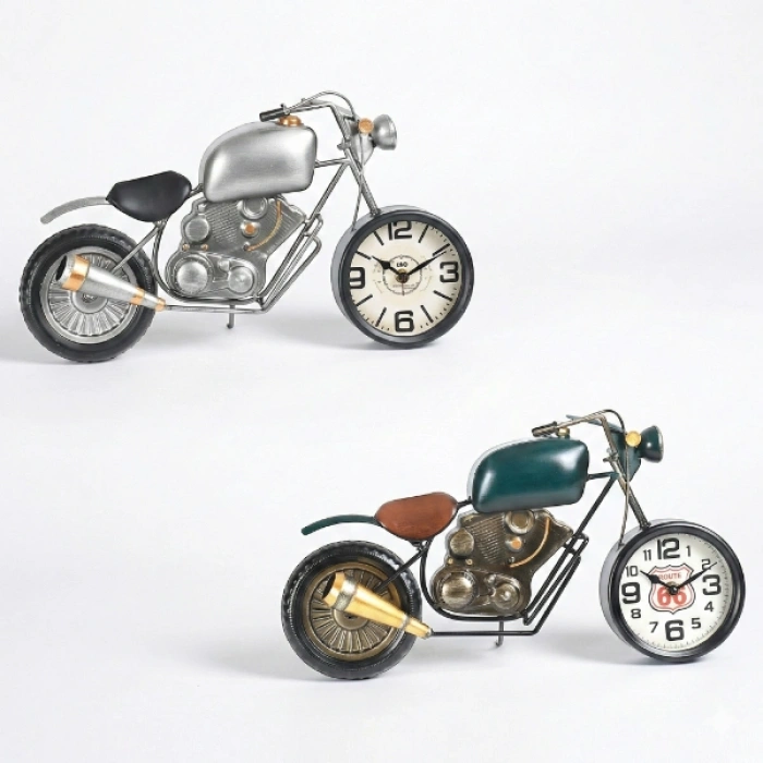 VipMarketim Klasik Motor Tasarımlı Masaüstü Saat