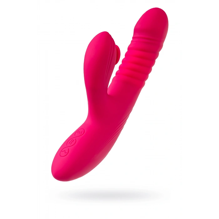 VipMarketim Klitoral uyarıcılı vibratör JOS Seri, silikon, pembe, 22 cm