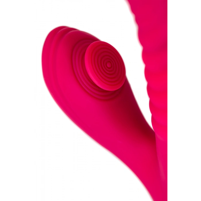 VipMarketim Klitoral Uyarıcılı Vibratör Jos Seri, Silikon, Pembe, 22 Cm