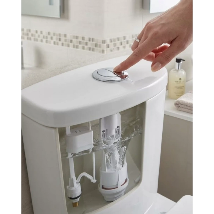 VipMarketim Klozet Rezervuar İç Takımı Basmalı Sistem Ayarlanabilir Şamandıralı Su Tahliye Mekanizması