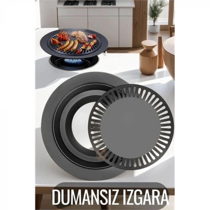 VipMarketim Kokusuz Dumansız Izgara Su Hazneli Ocak Üstü Grill