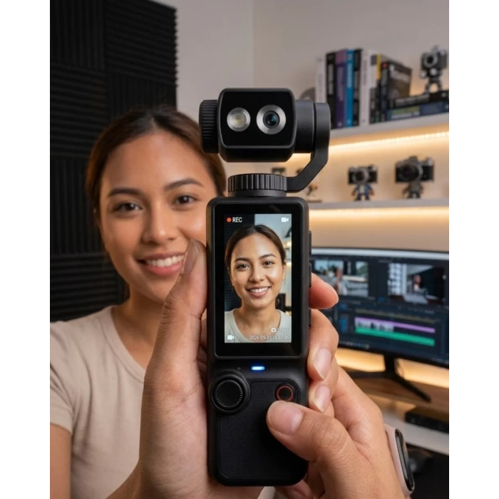 VipMarketim Kompakt 4K Vlog Kamera 2.0 IPS Ekran Otomatik Odaklama ve Stereo Ses Kayıtlı