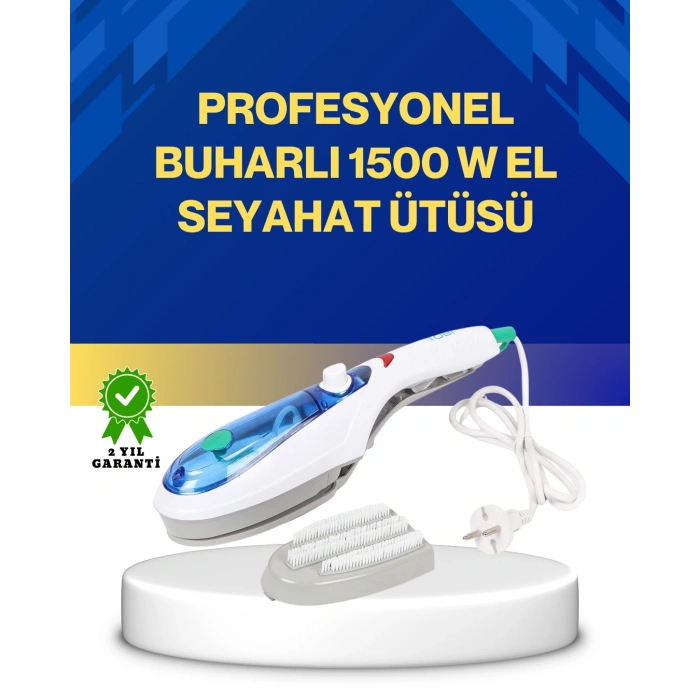 VipMarketim Kompakt Buharlı Ütü 1500W | Tüm Yüzeyler İçin Pratik ve Etkili