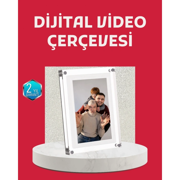 VipMarketim Kompakt Tasarımlı 7 İnç Dijital Fotoğraf Çerçevesi – Modern ve Şık Görünüm