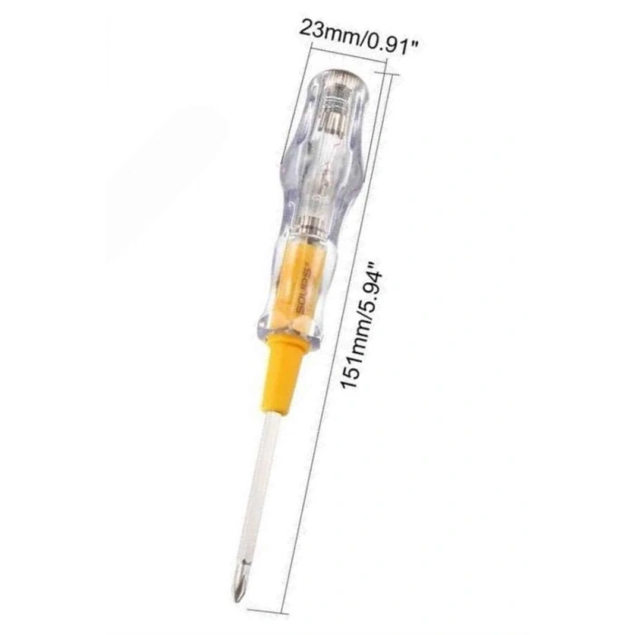 VipMarketim Kontrol Kalemi Çift Başlıklı Şeffaf Elektrik Testi Değişken Uçlu