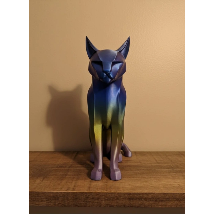 VipMarketim Koyu Rainbow Kedi Biblo Modern Salon ve Raf Dekoru