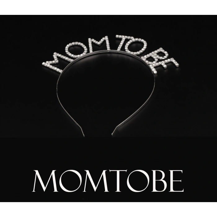 VipMarketim Kristal Taşlı Gümüş Renk Mom to Be Tacı Anne Tacı