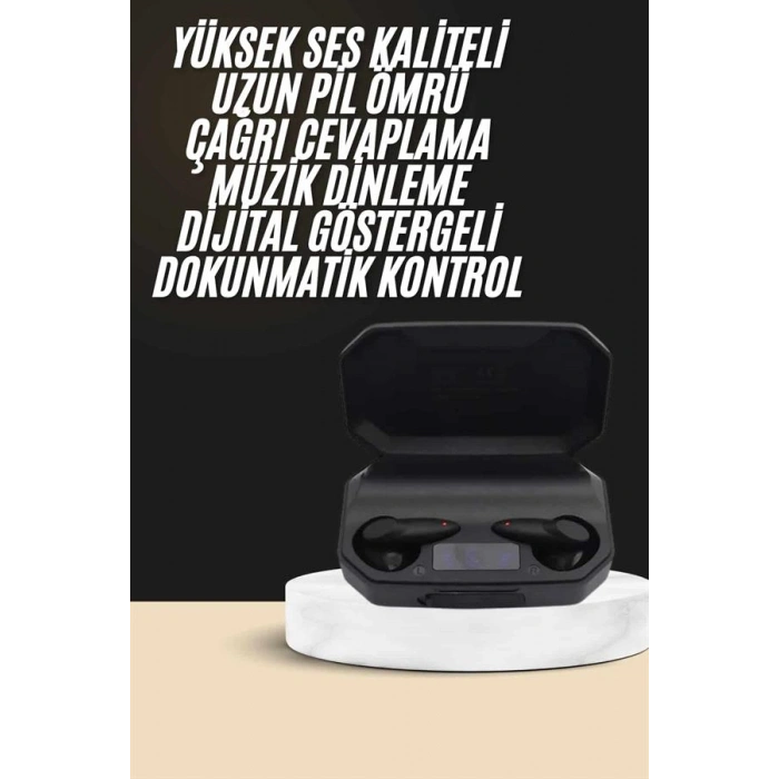 VipMarketim Kulak İçi Bluetooth Kulaklık Rgb Işıklı Çift Mikrofonlu iOS/Android Uyumlu BT 5.2