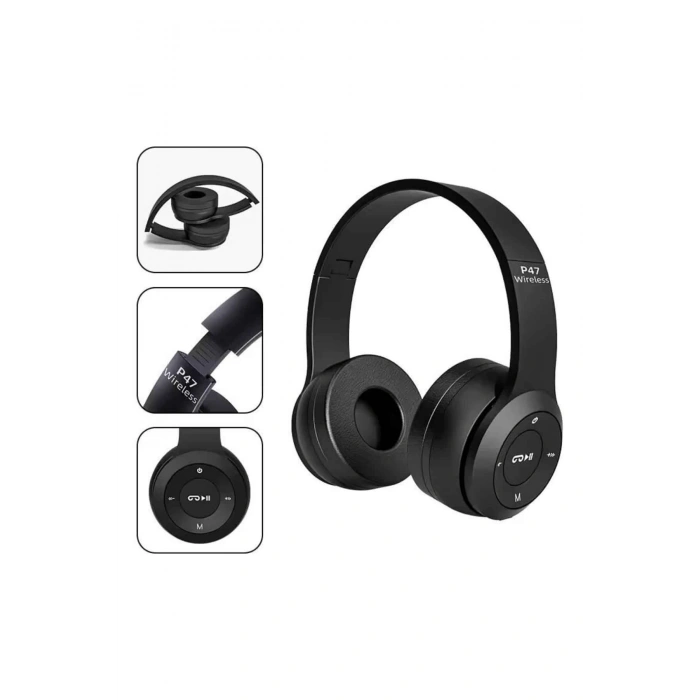 VipMarketim Kulak Üstü Bluetooth Kulaklık Yüksek Ses Kaliteli Ayarlanabilir