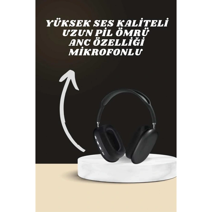 VipMarketim Kulak Üstü Kulaklık Pro9 ve Yeni Nesil Akıllı Saat Android ve İOS Uyumlu ANC Özelliği