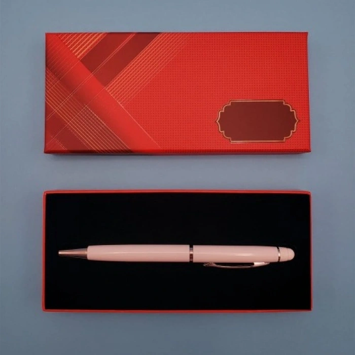 VipMarketim Kutulu Beyaz Tükenmez Kalem