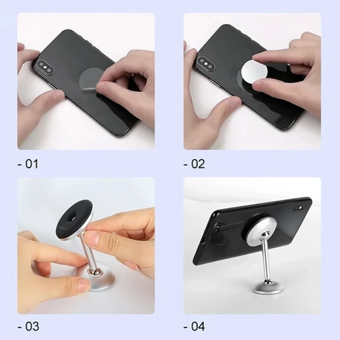 VipMarketim KUULAA Güçlü Mıknatıslı Manyetik Standlı Cep Telefon Araç Tutucu-(5775)