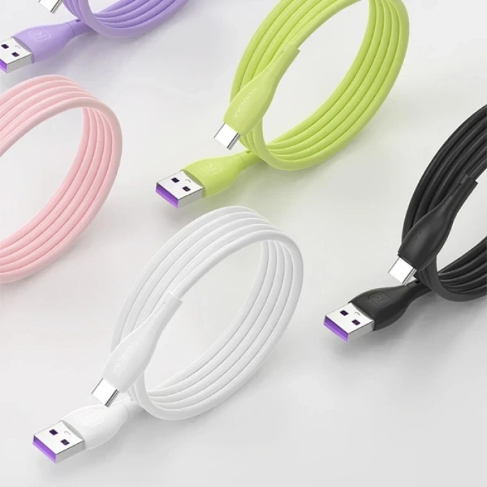 VipMarketim KUULAA Liquid Silicone USB Type C QC3.0 Hızlı Şarj Kablosu 1metre-(5775)