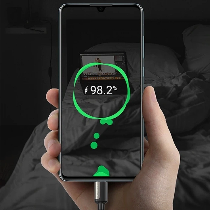 VipMarketim KUULAA Type C Type-C PD 60W QC4.0 Hızlı Şarj ve Data Kablosu 1Metre-(5775)