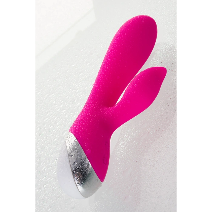 VipMarketim LEROİNA klitoral stimülatörlü vibratör, silikon, pembe, 19 cm