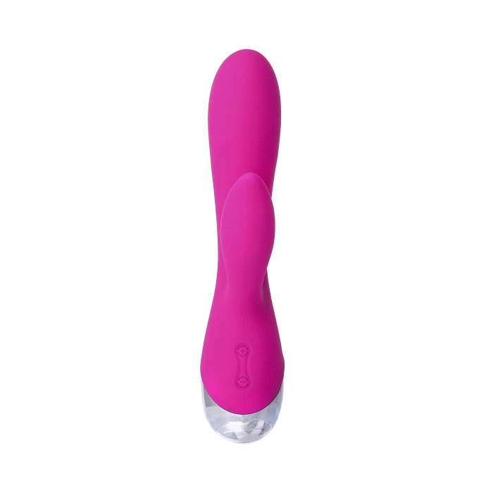 VipMarketim LEROİNA klitoral stimülatörlü vibratör, silikon, pembe, 19 cm