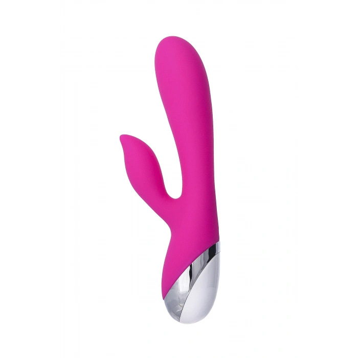VipMarketim LEROİNA klitoral stimülatörlü vibratör, silikon, pembe, 19 cm