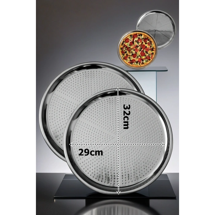 VipMarketim Lahmacun Pizza Pide Pişirme Tepsisi 2 li SET