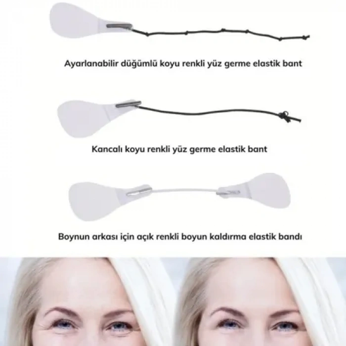 VipMarketim Lastikli Yüz Kaş Göz Boyun Gerdirme Bantları (40 Adet)