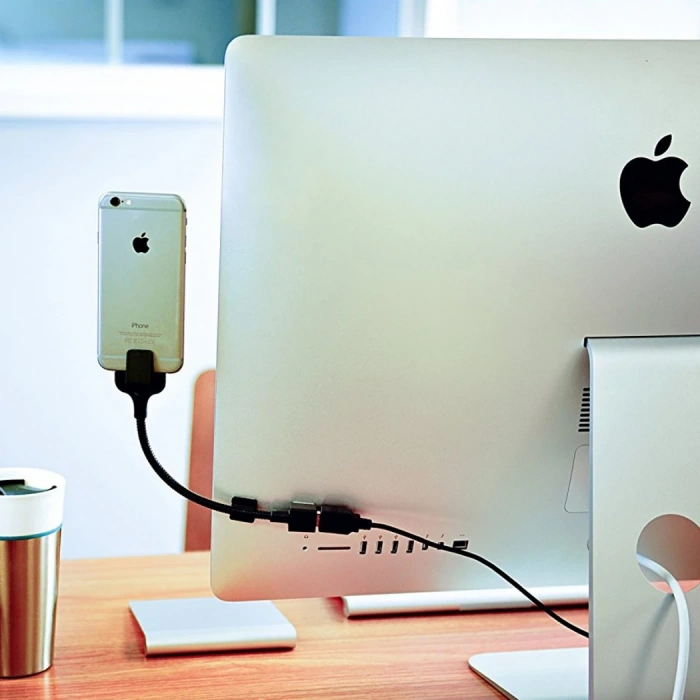 VipMarketim Lazy Acrobat Metal Usb Stand Android Micro Usb-(5775)