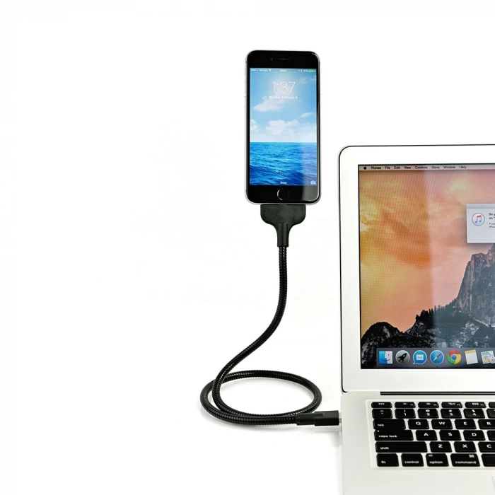 VipMarketim Lazy Acrobat Usb Stand Kablo İphone 5s678 Plus XsXr Usb Kablo-(5775)