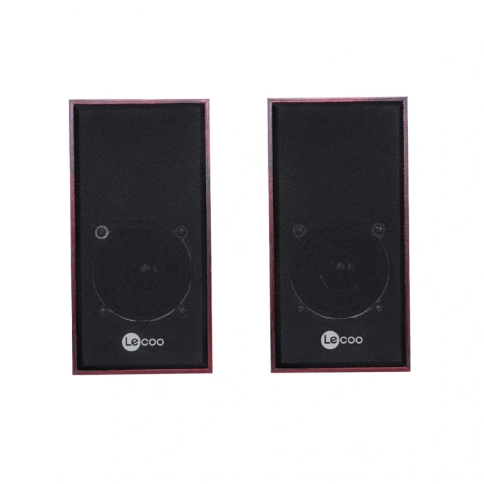 VipMarketim LECOO DS105 6W 1+1 Masaüstü USB Ahşap Kasa Speaker(1923)
