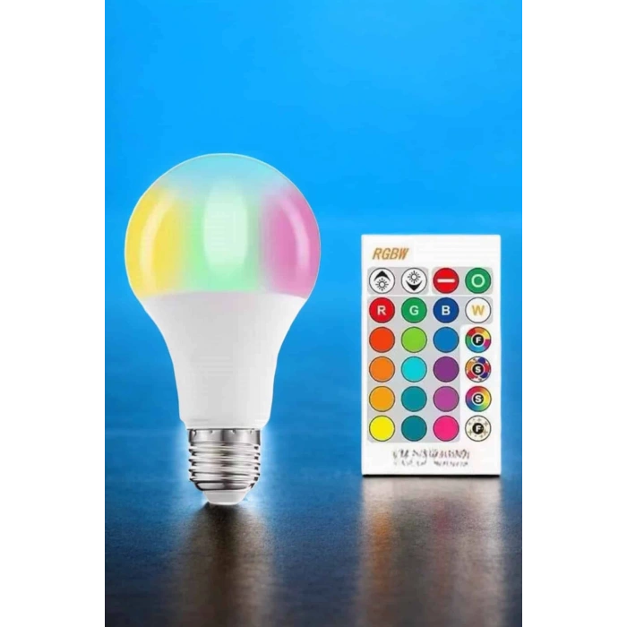 VipMarketim Led Ampul Enerji Dostu RGB Işıklı 100W Led Işık
