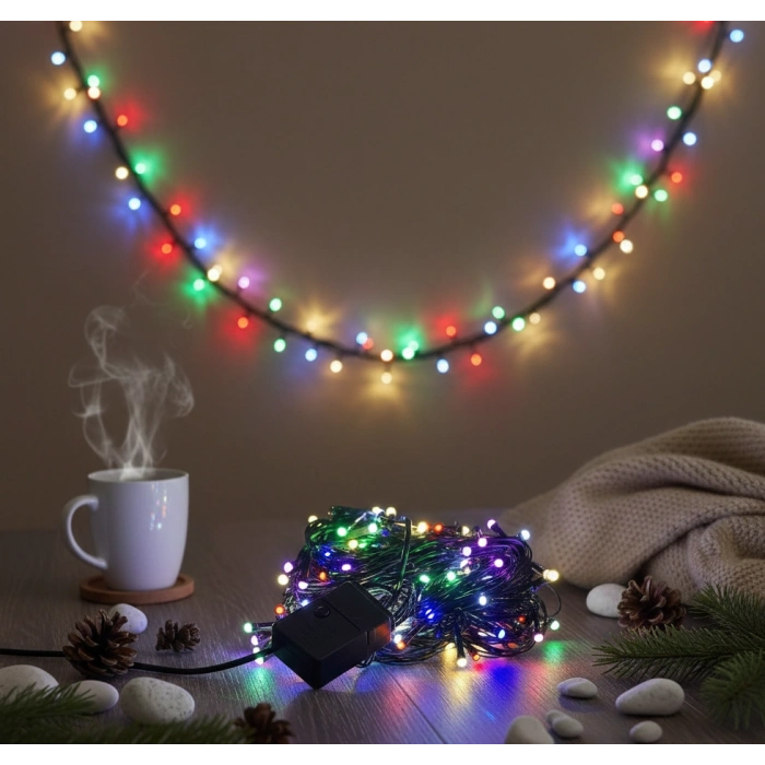 VipMarketim LED Damla Uçlu RGB Dekoratif Işık 10 Metre 100