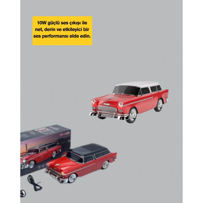 VipMarketim LED Farlı 10W Güçlü Ses Çıkışlı Bluetooth Hoparlör