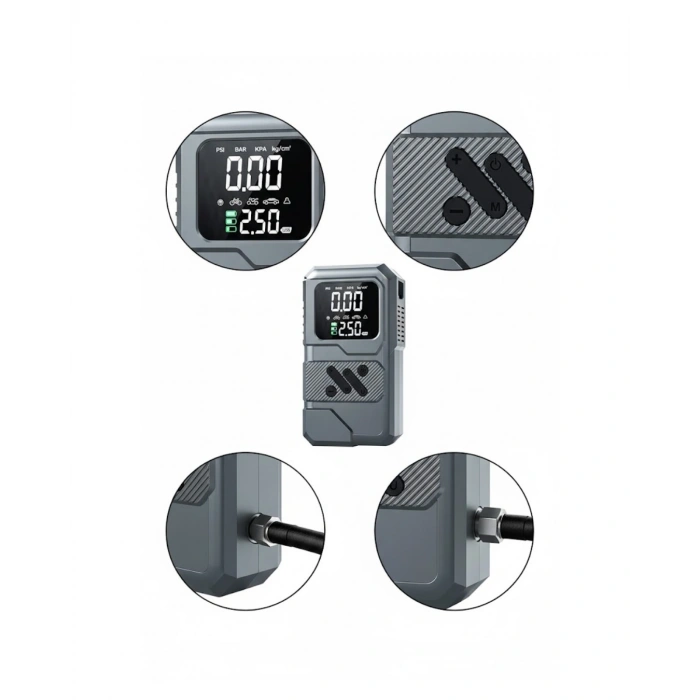 VipMarketim LED Işıklı Akü Takviye ve Lastik Şişirme Cihazı