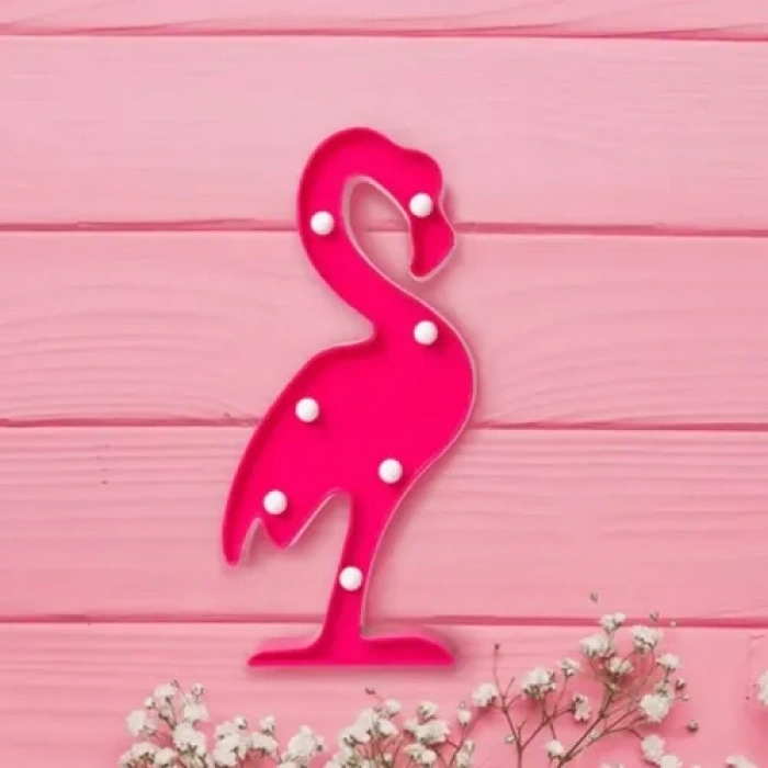 VipMarketim Led Işıklı Flamingo Gece Lambası