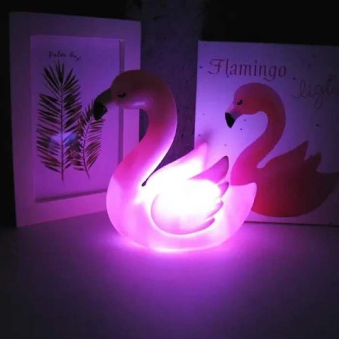 VipMarketim Led Işıklı Flamingo Masa Lambası