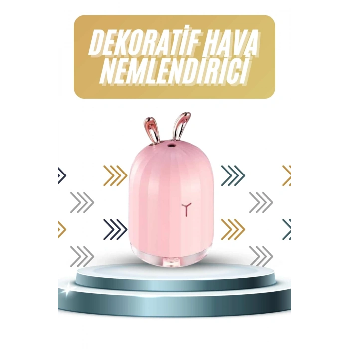 VipMarketim Led Işıklı Hava Nemlendirici Buhar Makinesi Dekoratif Aromaterapi