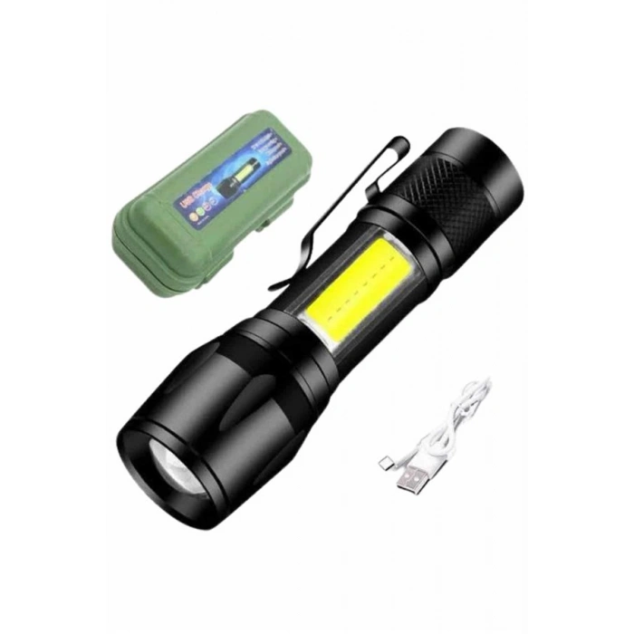 VipMarketim Led Lamba El Feneri Küçük Taşınabilir USB Şarjlı Acil Durum Lambası