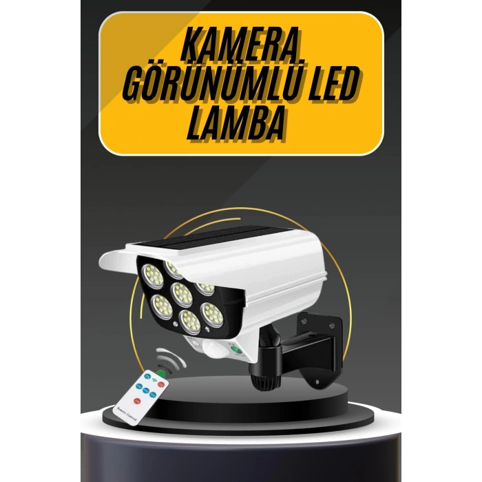 VipMarketim LED Lamba-Güneş Paneli Destekli Uzaktan Kumandalı Solar LED Lamba