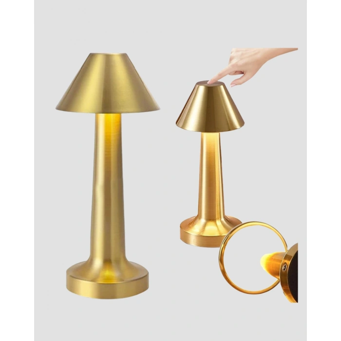 VipMarketim LED Masa Lambası 3 Renk Ayarlı Şarjlı Kablosuz Modern Tasarım