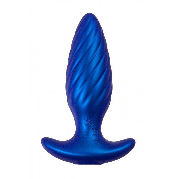 VipMarketim L’Eroina APP CLOSS Uygulama ve Kumandadan Kontrollü Anal Vibratör, Silikon, Mavi, 10.5 cm