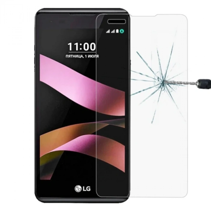VipMarketim Lg X Style K200 Tempered Kırılmaz Cam Ekran Koruyucu-(5775)