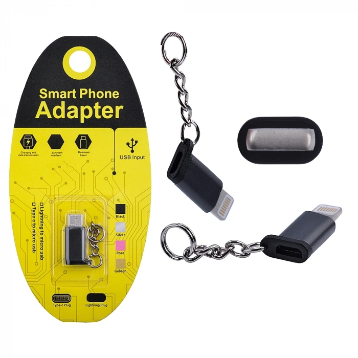 VipMarketim Ligtining Dönüştürücü Micro Usb Adaptor Converter Çevirici Başlık Anahtarlık-(5775)