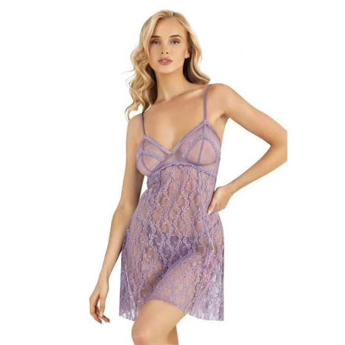 VipMarketim Su Yeşili Kısa Tül Gecelik (Kod:4222)