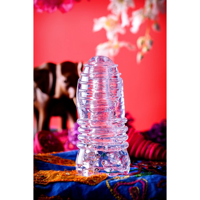 VipMarketim Lingam  Masturbator , Savitri, TPE, Şeffaf, 14 cm