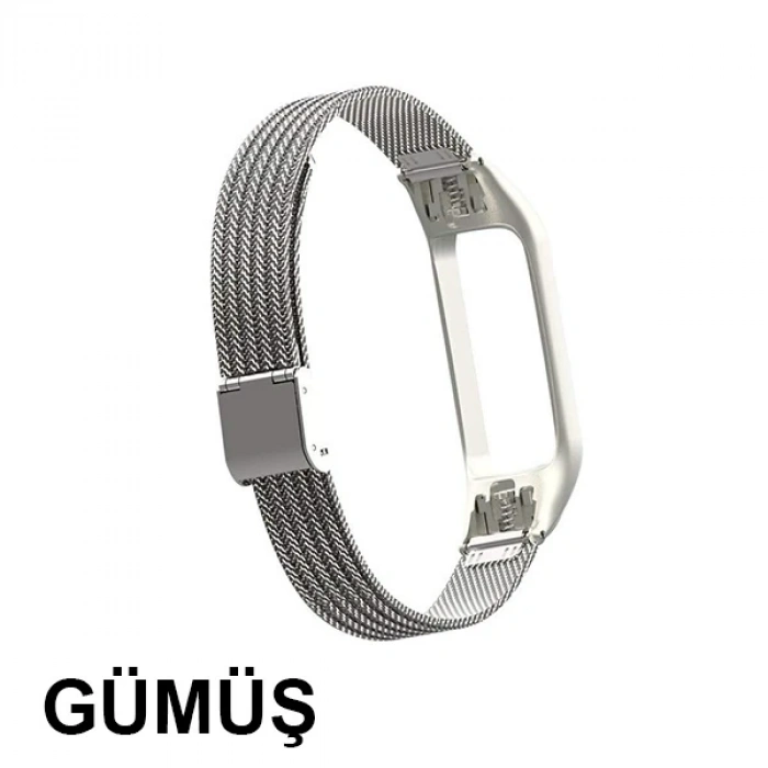 VipMarketim Lüx Xiaomi Mi Band 3 Akıllı Saat Çelik Toka Kayış Kordon-(5775)