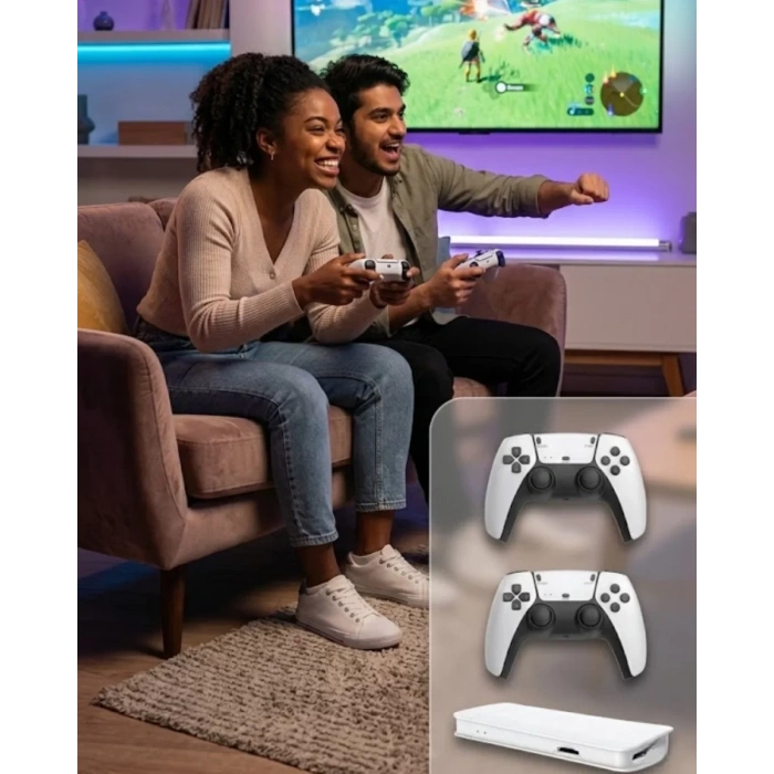 VipMarketim M15 Retro Konsol – 20.000 Oyunlu Çift Gamepadli 4K HDMI