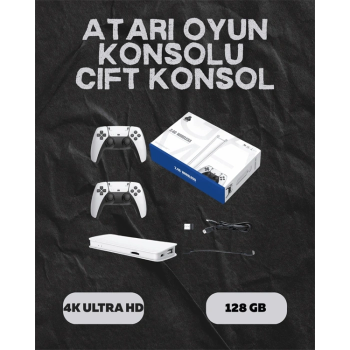 VipMarketim M15 Retro Konsol – 20.000 Oyunlu Çift Gamepadli 4K HDMI