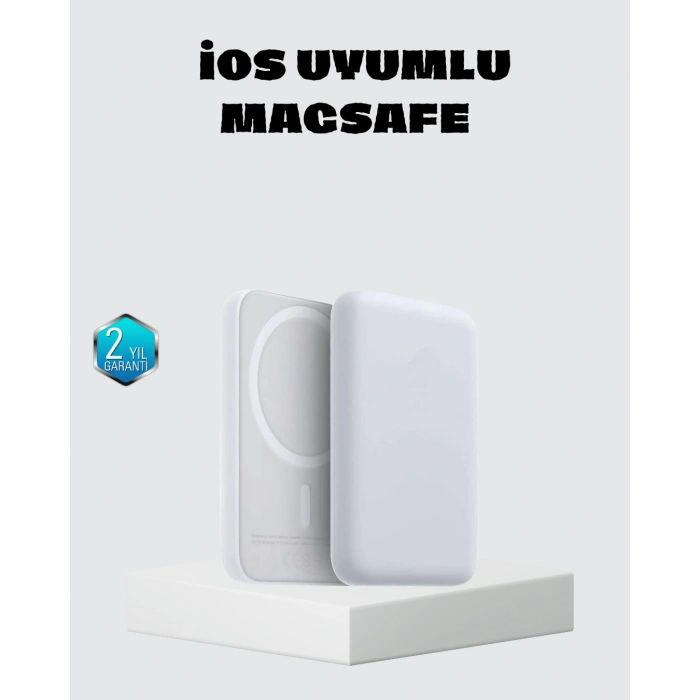 VipMarketim MagSafe 15W Kablosuz Hızlı Şarj Lightning Girişli Taşınabilir Batarya