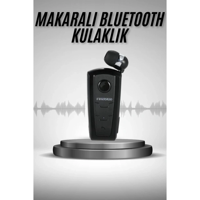 VipMarketim Makaralı Bluetooth Kulakiçi Yaka Kulaklığı Kablosuz Kulaklık