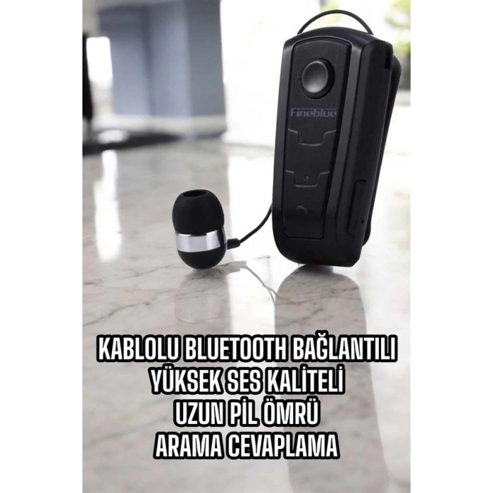 VipMarketim Makaralı Bluetooth Kulaklık Çağrı Cevaplama Kablolu Uzun Pil Ömrü